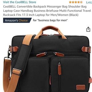 CoolBELL Convertible Backpack Laptop Bag - NEW